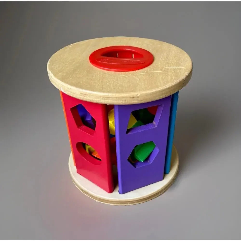 Melissa & Doug Match & Roll Shape Sorter Wooden Learning Toy Complete